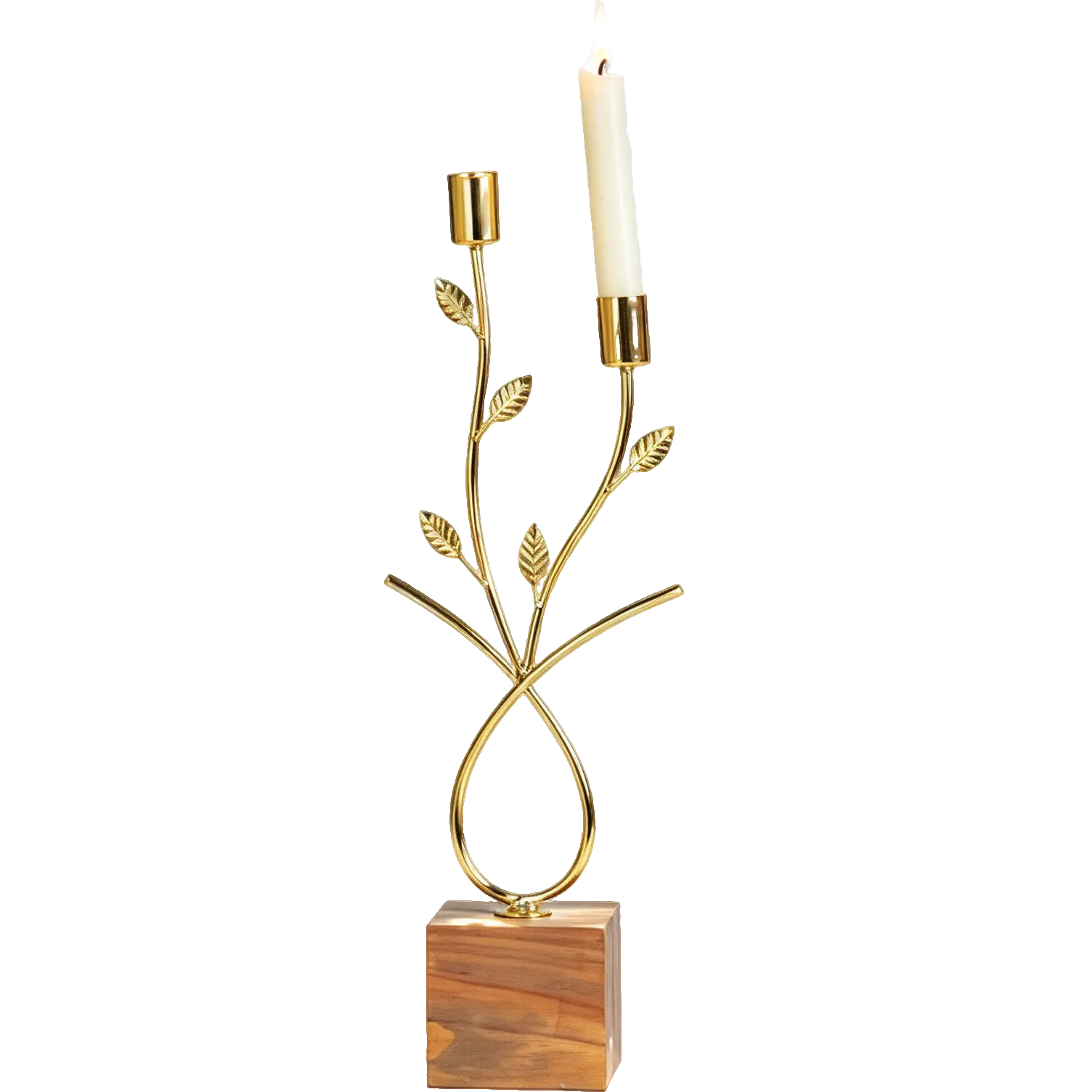Green-Life metal candle stick holder GF25CH735 with sculptural design, offering strong visual identity for design-driven fragrance brands and statement collections.