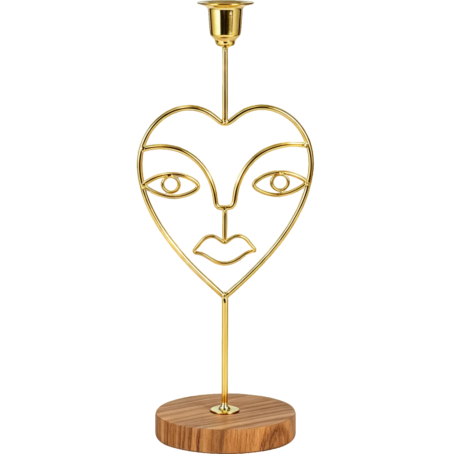 Green-Life metal candle stick holder GF25CH738 with sculptural design, offering strong visual identity for design-driven fragrance brands and statement collections.