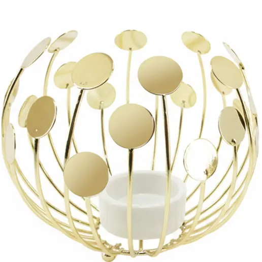 Green-Life sculptural metal luminary candle holder GF25CH628 designed for artistic and statement candle collections, supporting premium brand positioning.