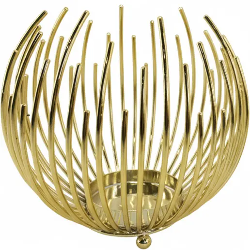 Green-Life sculptural metal luminary candle holder GF25CH629 designed for artistic and statement candle collections, supporting premium brand positioning.