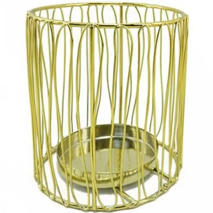 Green-Life metal luminary candle holder GF25CH639 with simple modern structure, offering durability and clean aesthetics for contemporary fragrance programs.