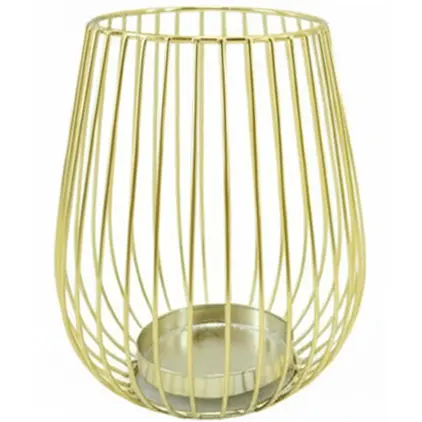 Green-Life metal luminary candle holder GF25CH642 with simple modern structure, offering durability and clean aesthetics for contemporary fragrance programs.