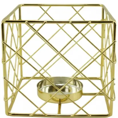 Green-Life metal luminary candle holder GF25CH647 with simple modern structure, offering durability and clean aesthetics for contemporary fragrance programs.