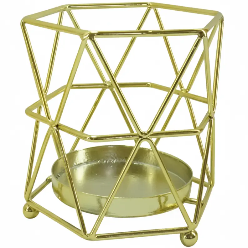 Green-Life metal luminary candle holder GF25CH652 with simple modern structure, offering durability and clean aesthetics for contemporary fragrance programs.