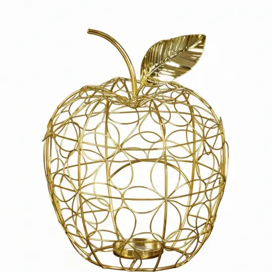 Green-Life metal luminary candle holder GF25CH658 with festive design, suitable for promotional campaigns and seasonal candle product development.
