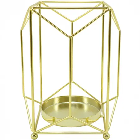 Green-Life metal luminary candle holder GF25CH663 with simple modern structure, offering durability and clean aesthetics for contemporary fragrance programs.