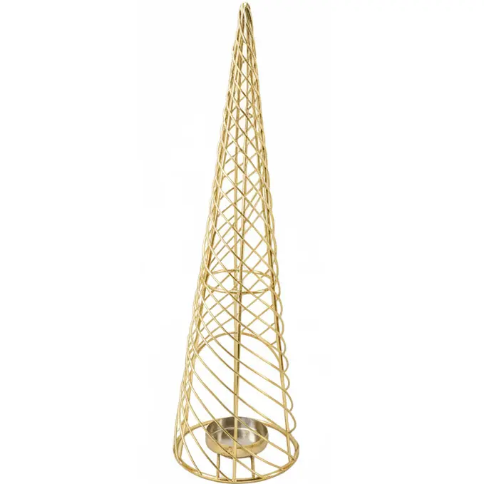 Green-Life metal luminary candle holder GF25CH667 with festive design, suitable for promotional campaigns and seasonal candle product development.