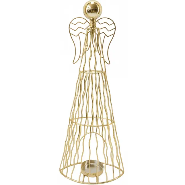 Green-Life metal luminary candle holder GF25CH675 with festive design, suitable for promotional campaigns and seasonal candle product development.