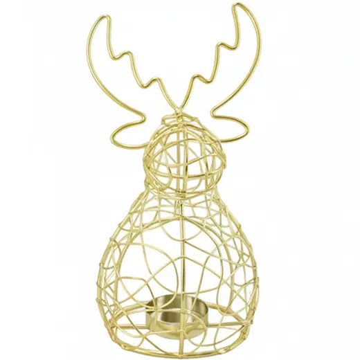 Green-Life metal luminary candle holder GF25CH677 with festive design, suitable for promotional campaigns and seasonal candle product development.