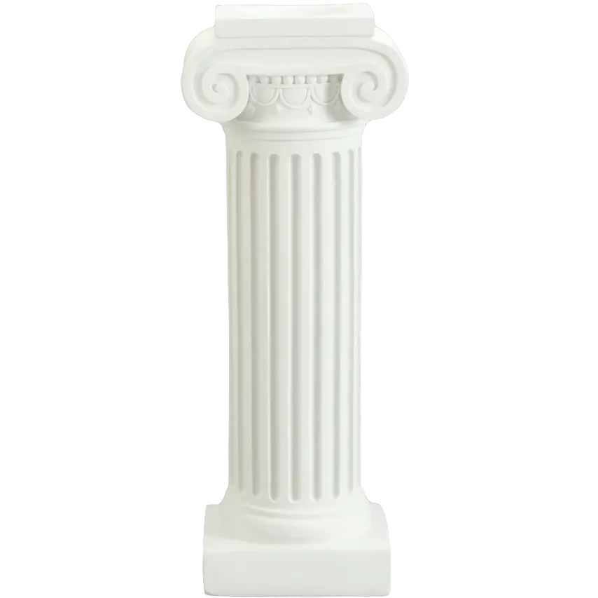 Green-Life polyresin candle stick holder GF23CH218 with Roman architecture design, developed for premium decorative candle collections and heritage-inspired brand positioning.