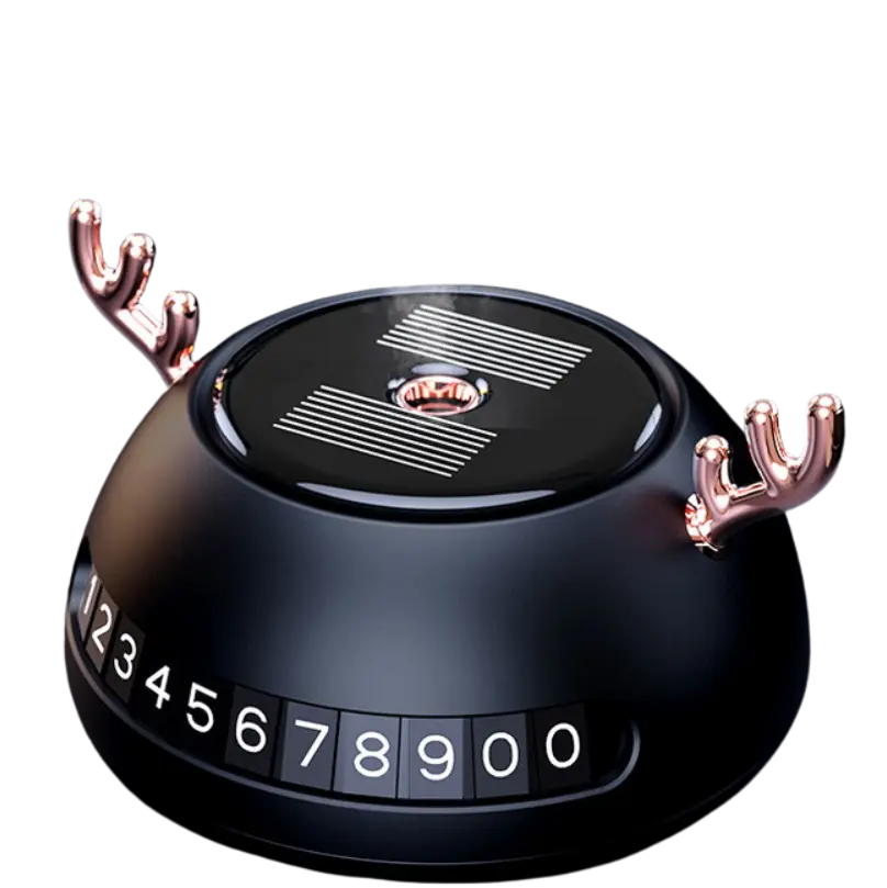 Green-Life metal car diffuser GF24DS725E24 powered by solar energy, designed to sit on the dashboard or windshield area and deliver continuous fragrance diffusion for modern automotive aroma collections.