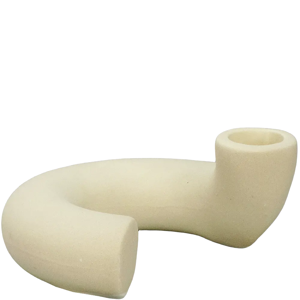 Green-Life ceramic candle stick holder GF22F38351C11 with sculptural design, supporting artistic candle lines and brand differentiation strategies.