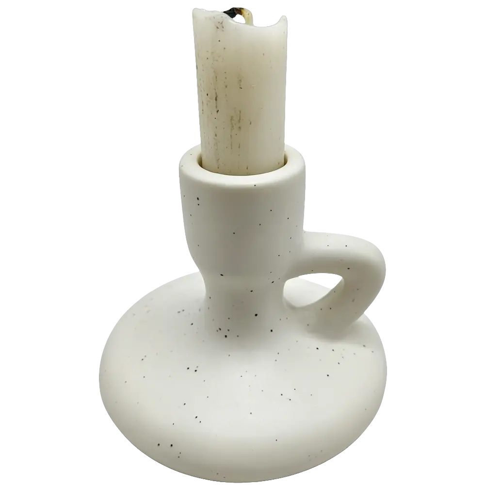 Green-Life ceramic candle stick holder GF25CH909 with sculptural design, supporting artistic candle lines and brand differentiation strategies.