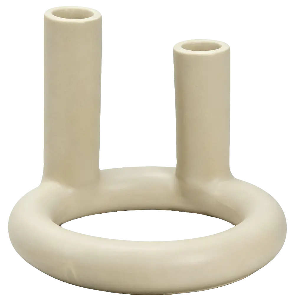 Green-Life ceramic candle stick holder GF25CH915 with sculptural design, supporting artistic candle lines and brand differentiation strategies.