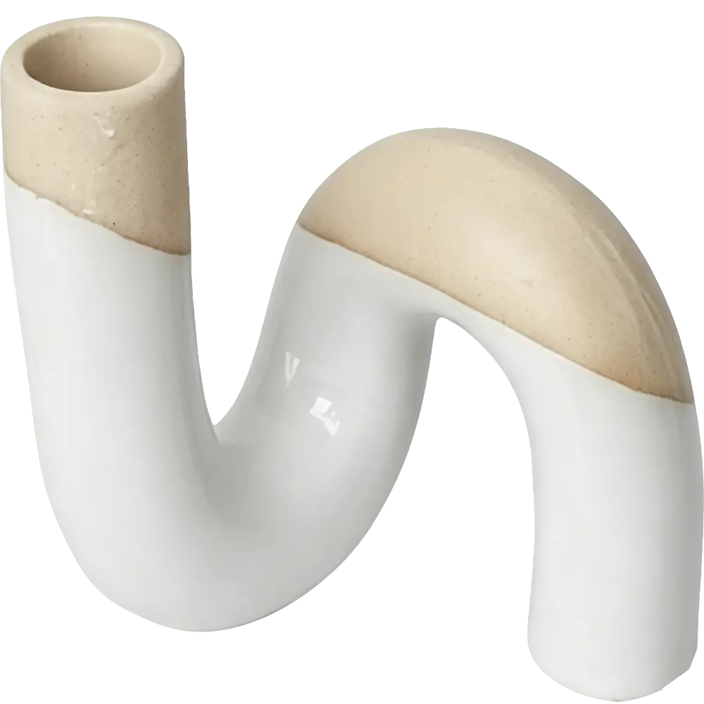 Green-Life ceramic candle stick holder GF25CH917 with sculptural design, supporting artistic candle lines and brand differentiation strategies.