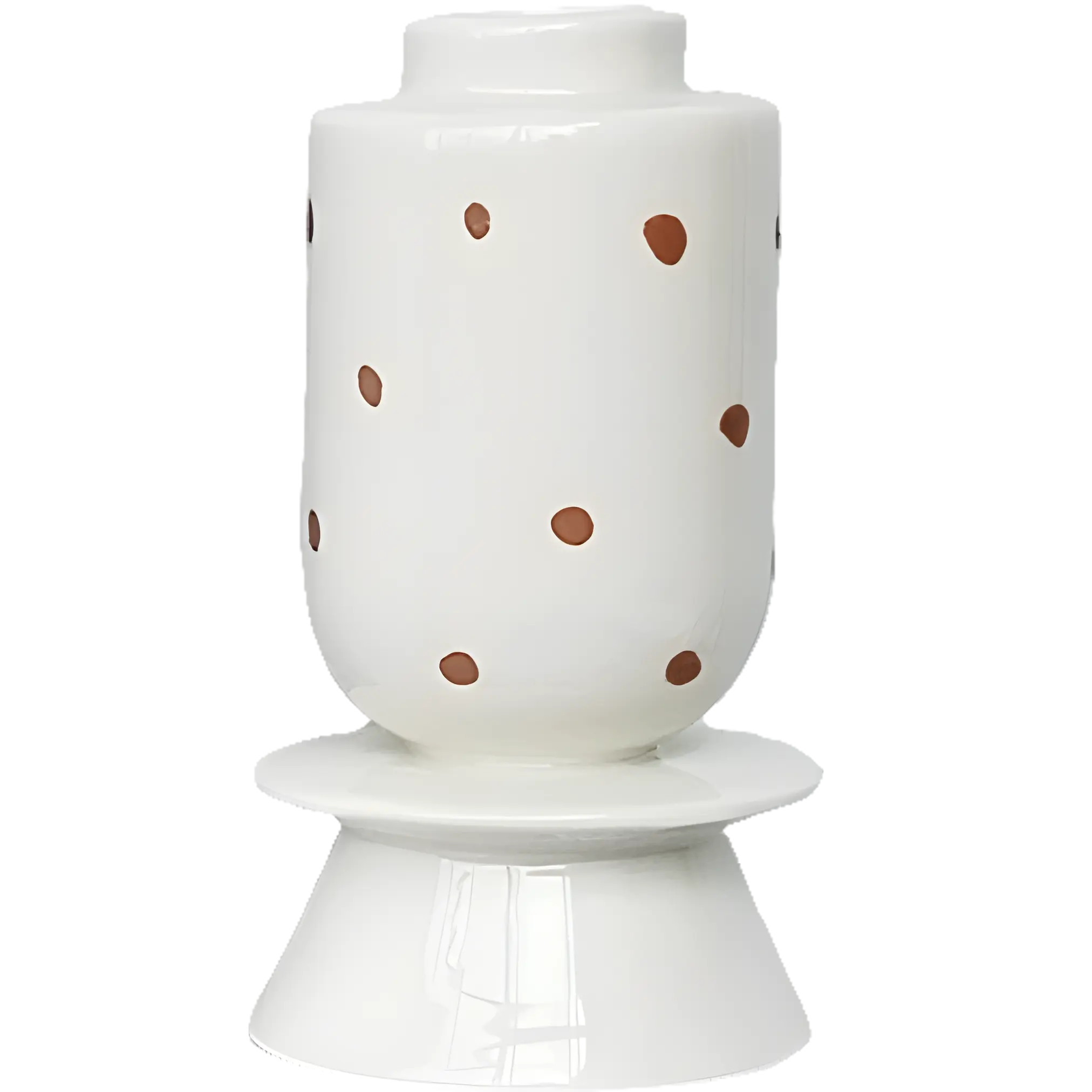 Green-Life handpainted ceramic candle stick holder GF25CH939, suitable for craft-focused candle collections and small-batch private label programs.
