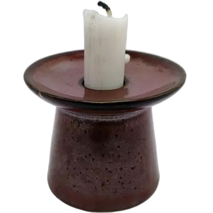 Green-Life ceramic candle stick holder GF25CH968 with kiln change glaze, featuring unique reactive finishes for artistic and high-value candle collections.
