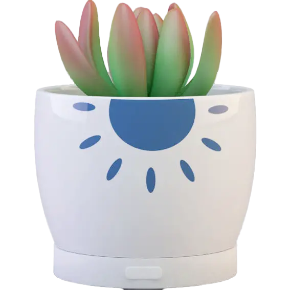 Green-Life ceramic fan diffuser GF24EW271E13 with succulent decoration concept combining plant style aesthetics and airflow fragrance diffusion for lifestyle retail programs.