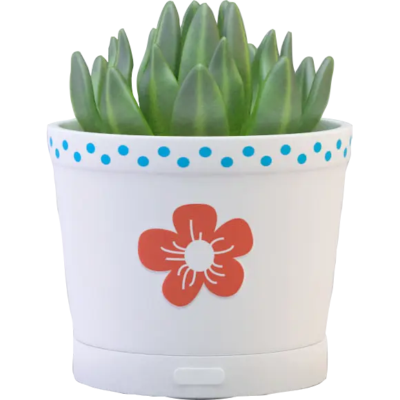 Green-Life ceramic fan diffuser GF24EW273E13 with succulent decoration concept combining plant style aesthetics and airflow fragrance diffusion for lifestyle retail programs.