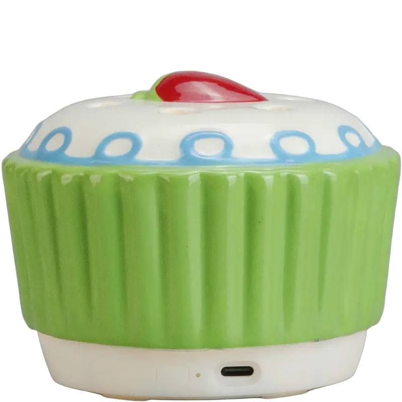 Green-Life color glazed ceramic fan diffuser GL26EF191C developed for retail fragrance collections, combining decorative ceramic craftsmanship with efficient airflow diffusion.