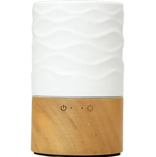 Green-Life ceramic and wood nebulizing diffuser GF25EW206E11 combining natural materials and minimalist modern design