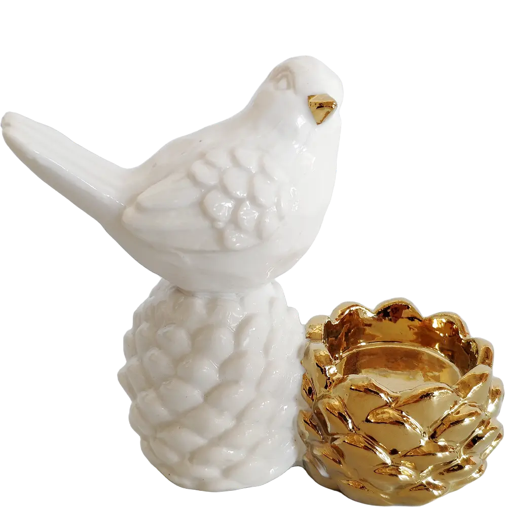 Green-Life ceramic tealight holder GF20160 with nature inspired elements, suitable for cohesive brand storytelling and themed product lines.