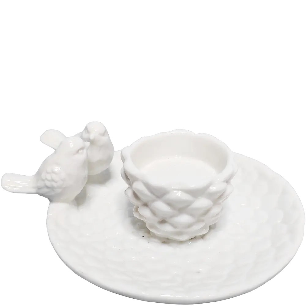 Green-Life ceramic tealight holder GF20172 with nature inspired elements, suitable for cohesive brand storytelling and themed product lines.