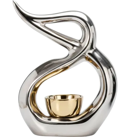 Green-Life ceramic tealight holder GF22037 with sculptural design, helping brands build artistic and differentiated candle collections.