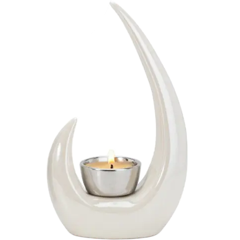 Green-Life ceramic tealight holder GF22039 with sculptural design, helping brands build artistic and differentiated candle collections.