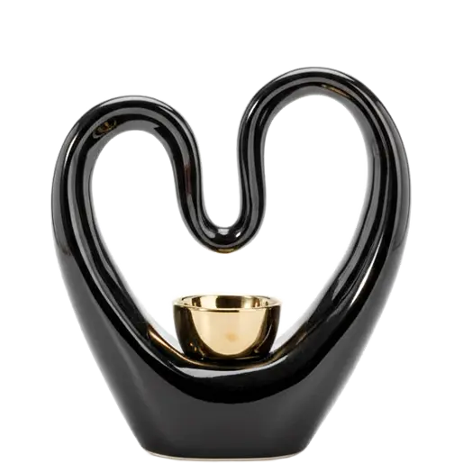 Green-Life ceramic tealight holder GF22041 with sculptural design, helping brands build artistic and differentiated candle collections.