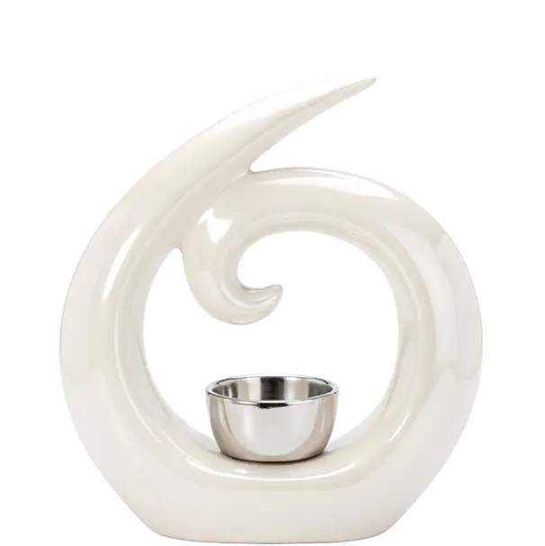 Green-Life ceramic tealight holder GF22048 with sculptural design, helping brands build artistic and differentiated candle collections.