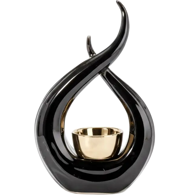 Green-Life ceramic tealight holder GF22052 with sculptural design, helping brands build artistic and differentiated candle collections.