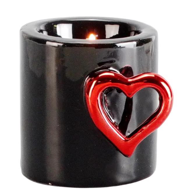 Green-Life ceramic tealight holder GF24CH117C93 with Valentine theme, designed for romantic candle collections and seasonal promotional programs.