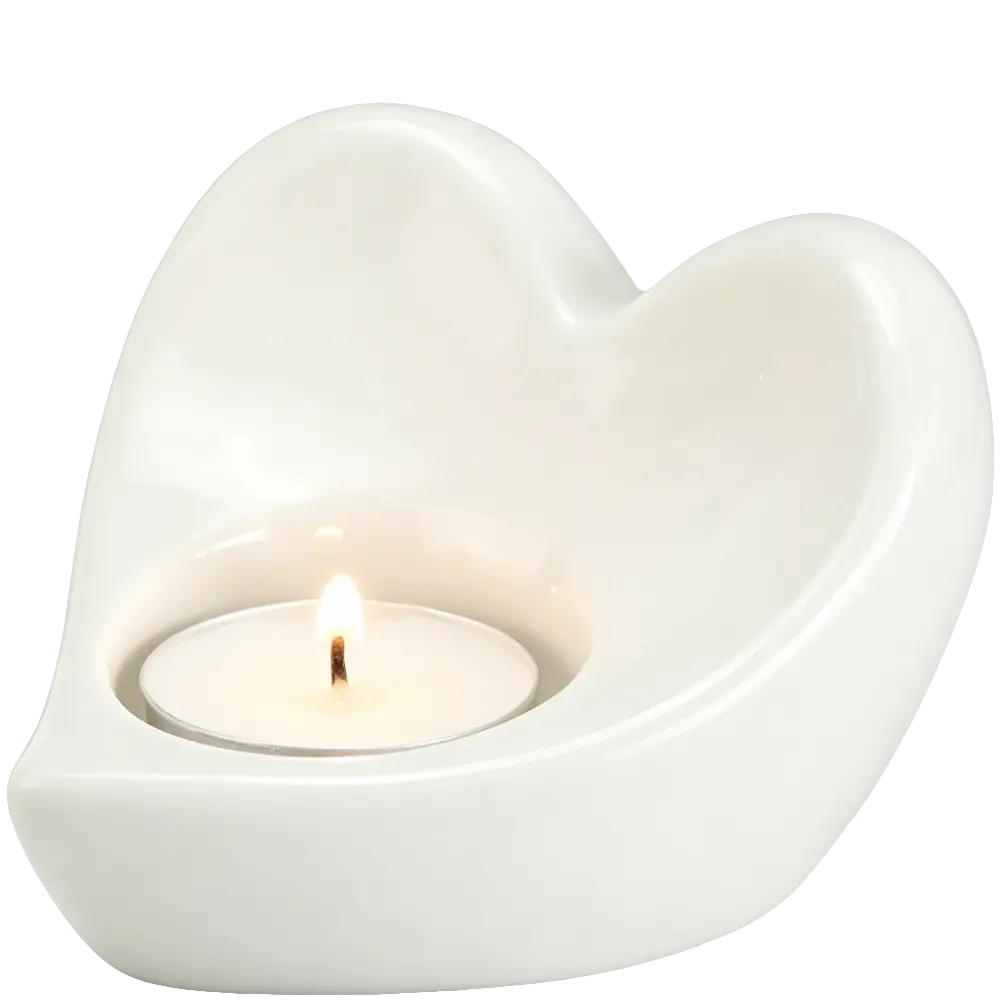 Green-Life ceramic tealight holder GF24CH236C12 with Valentine theme, designed for romantic candle collections and seasonal promotional programs.