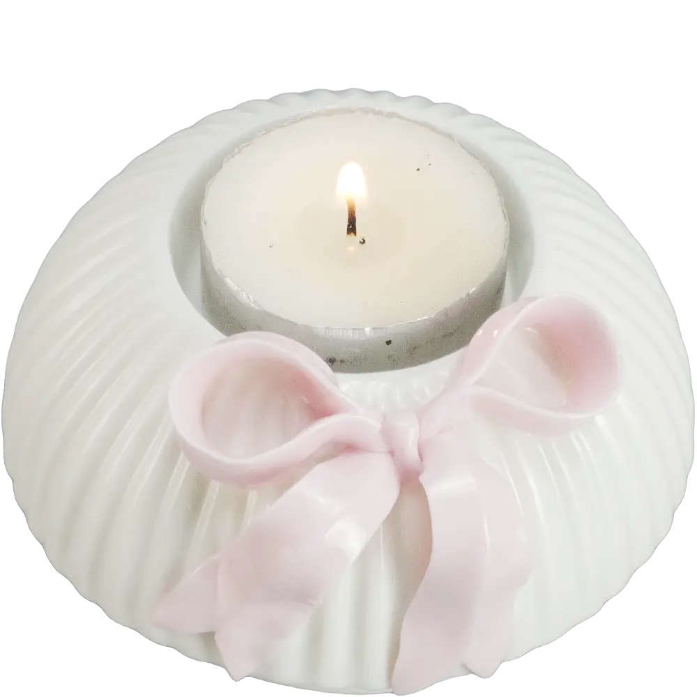 Green-Life ceramic tealight holder GKC1939C149-2C30 with Valentine theme, designed for romantic candle collections and seasonal promotional programs.