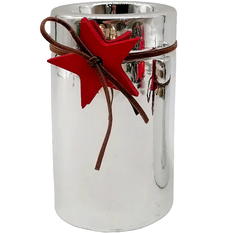 Green-Life ceramic tealight holder GF25CH872 with holiday themes, supporting fast seasonal updates and promotional candle assortments.