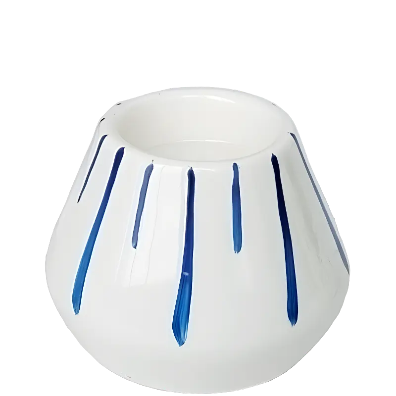 Green-Life handpainted ceramic tealight holder GF25CH930 designed for craft-focused collections and small-batch private label programs.