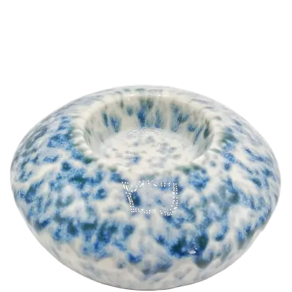 Green-Life ceramic tealight holder GF25CH954 with kiln change glaze, featuring unique finishes for high-value and artistic candle lines.