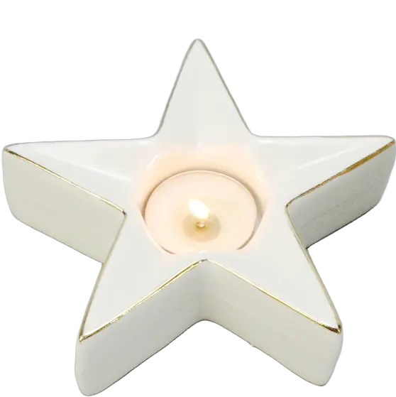 Green-Life ceramic tealight holder GF61817-1JC26 with holiday themes, supporting fast seasonal updates and promotional candle assortments.