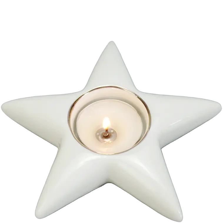 Green-Life ceramic tealight holder GF61818AJC26 with holiday themes, supporting fast seasonal updates and promotional candle assortments.