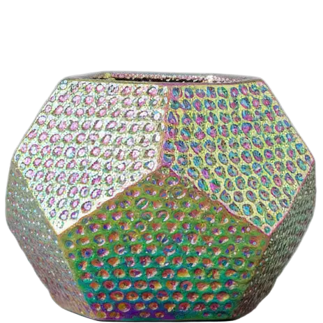Green-Life ceramic tealight holder GF62151 with electroplated finish, offering metallic visual appeal for premium and giftable candle lines.