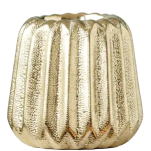 Green-Life ceramic tealight holder GF62154 with electroplated finish, offering metallic visual appeal for premium and giftable candle lines.
