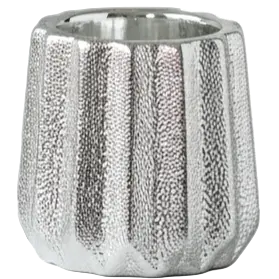 Green-Life ceramic tealight holder GF622505 with electroplated finish, offering metallic visual appeal for premium and giftable candle lines.