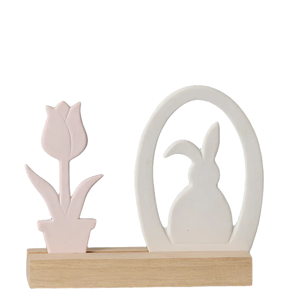 Green-Life ceramic tealight holder GF684A1488 with wood base, offering warm material contrast for lifestyle and natural candle collections.