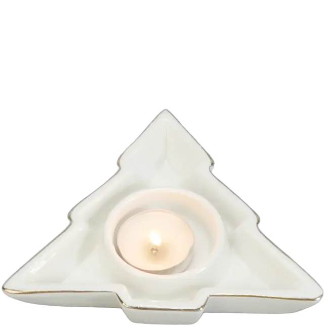 Green-Life ceramic tealight holder GF75321JC26 with holiday themes, supporting fast seasonal updates and promotional candle assortments.
