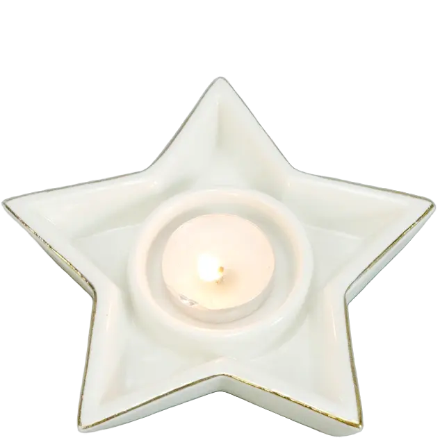 Green-Life ceramic tealight holder GF75323JC26 with holiday themes, supporting fast seasonal updates and promotional candle assortments.