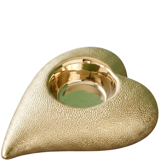 Green-Life ceramic tealight holder GF82079 with electroplated finish, offering metallic visual appeal for premium and giftable candle lines.