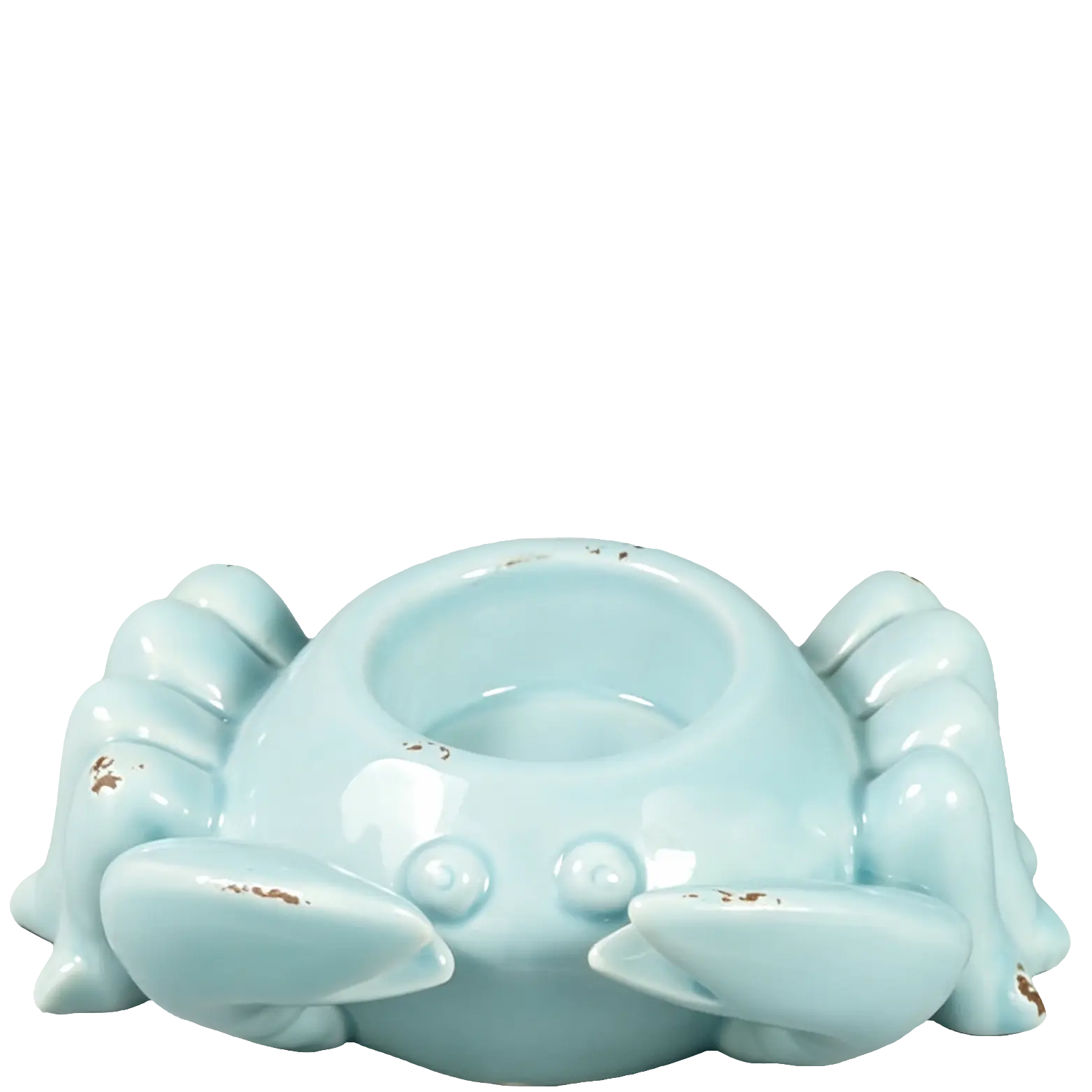 Green-Life ceramic tealight holder GFH192019 with ocean and marine design, suitable for coastal and summer-themed candle product development.
