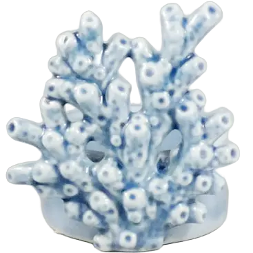 Green-Life ceramic tealight holder GFH192040 with ocean and marine design, suitable for coastal and summer-themed candle product development.