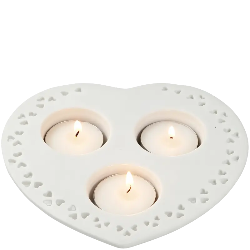 Green-Life white porcelain tealight holder GKC1935C14 offering clean and refined appearance, ideal for minimalist and premium candle brands.